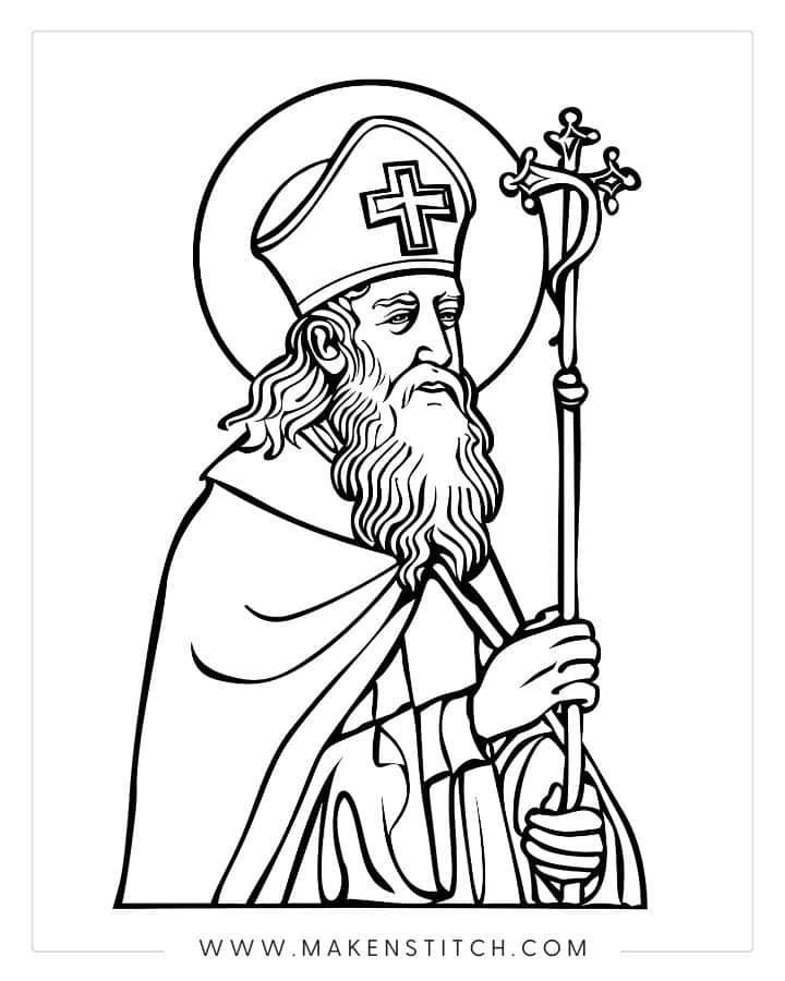 Othodox priest outline to color